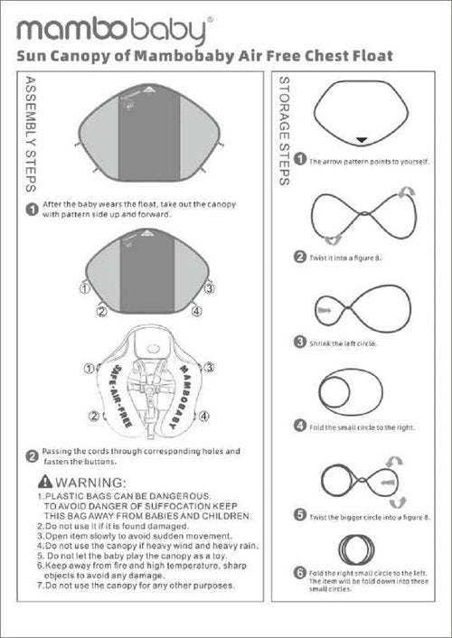 Canopy & Tail Attachments (for Baby Float) - MamboBaby Float